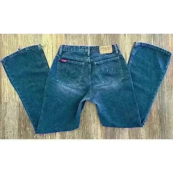 Vtg Y2K Mudd Jeans Womens Juniors Size 11 Dark Wash Mid-Rise Bootcut *Read* - Picture 1 of 16